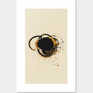 New Year Splatter Abstract Posters and Art